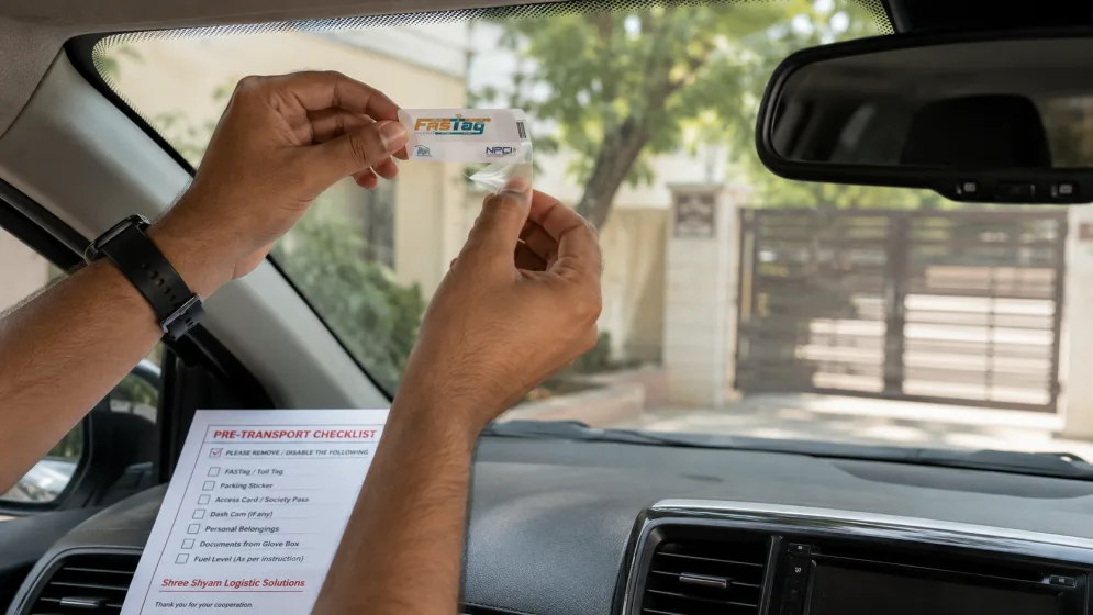 Checklist for preparing a car before loading it into a carrier for transportation